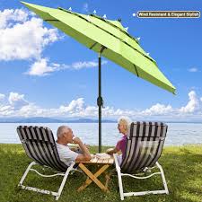 Shop wayfair for all the best crank lift patio umbrellas. 10 Ft 3 Tier Patio Umbrella With Crank Handle Push To Tilt Aluminum Garden Home Walmart Com Walmart Com