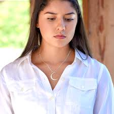 Crescent moon necklace. Moon necklace