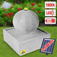 Weitere ideen zu wasser im garten, wasserspiel garten, brunnen garten. Solar Gartenbrunnen Wasserspiel Modern Lichtgrau Mit Li Ion Akku