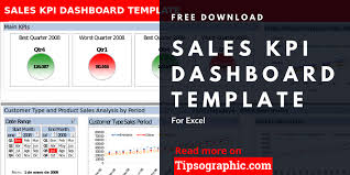 Kpi dashboard is an irreplaceable tool for any business manager. Sales Kpi Dashboard Template For Excel Free Download Tipsographic