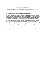 Public company limited by shares. Doc Act 125 Companies Act 1965 Revised 1973 Part Iv Shares Debentures And Charges Division 3a Substantial Shareholdings Puiyee Tham Academia Edu