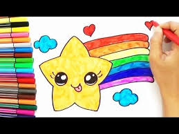 How To Draw A Cartoon Unicorn Whale Cute And Easy Bodraw Youtube Rainbow Drawing Rainbow Cartoon Toddler Drawing