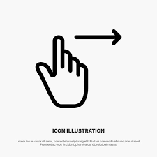 Finger Gestures Right Slide Swipe Line Icon Vector Line Icons Application Arrow Png And Vector With Transparent Background For Free Download In 2021 Line Icon Vector Creative Advertising