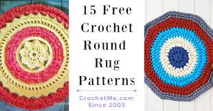 This pattern contains instructions to crochet the rug shown above. 15 Free Crochet Round Rug Patterns Crochet Circle Rug Pattern