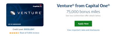 Capital one venture rewards credit card available for a limited time with up to 100,000 bonus miles. Dead Capital One Venture 75 000 Point Sign Up Bonus Worth 750 Or 56 250 Airline Miles Doctor Of Credit