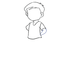 The body is a pear! How To Draw A Boy In A Few Easy Steps Easy Drawing Guides