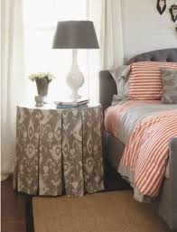 Redo bathroom with a small size →. Bedside Table Skirt Ikat Table Cloth Pleated Box Pleats Beige Ivory Table Skirt Round Tableskirt Ple Round Table Decor Bedside Table Round Table Skirt