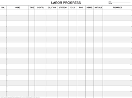 Labor Progress Chart Sys 3h X 4w