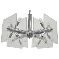 Mid Century Modern Chrome And Lucite Sputnik Orb Chandelier Light Fixture For Sale At 1stdibs