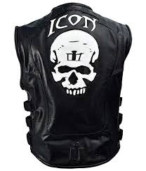 amazon com mens slim fit icon skull motorcycle black