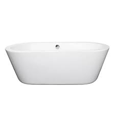 Types of bathtubs the home depot. Wyndham Collection Mermaid 67 In Acrylic Flatbottom Center Drain Soaking Tub In White Wcobt100367 The Home Depot Free Standing Bath Tub Soaking Bathtubs Soaking Tub