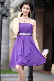 Trouvez le style qui vous plaît dans notre boutique. Robe Demoiselle D Honneur Violette Bustier Plisses Avec Ceinture Orne De Strass Robespourmariage Fr