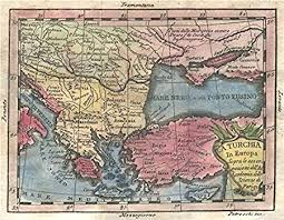 Quando, nel 2015, stati uniti ed europa invocavano l'intervento della turchia contro l'isis, erdogan chiedeva la garanzia che, liberato il nord della siria dai jihadisti. Amazon Com La Turchia In Europa Turkey In Europe Original Hand Colour Buffier 1775 Old Map Antique Map Vintage Map Turkey In Europe Maps Posters Prints