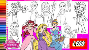 October 29, 2015 4:20 pm. Coloring Disney Princess Lego Figures Ariel Cinderella Moana Rapunzel Belle Compilation Youtube