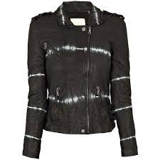 Rebecca Taylor Shibori Moto Leather Jacket Blue Leather Jacket Leather Moto Jacket Leather Jacket