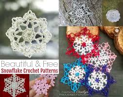 The template contains a green background with snowflakes effect on the slide, the slide design with snowflakes. 12 Beautiful Free Snowflake Crochet Patterns