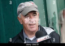 Trainer Nick Zito speaks to the media outside his barn at Churchill Downs,  Friday, May 6, 2005, in Louisville, Ky. Zito trains Kentucky Derby entrants  Bellamy Road, Sun King, Noble Causeway, Andromeda's