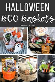 Fill a basket with two larger family board games such as sorry! 12 Boo Basket Ideas A Fun Halloween Tradition The Crazy Craft Lady
