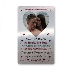 Marriage anniversary gifts ideas for husband: Special 1st Anniversary Gift Husband Wife Personalised Insert