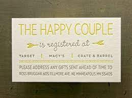 Registry Cards For Wedding Etiquettes To Follow Wedding Registry Cards Registry Cards Wedding Invitations