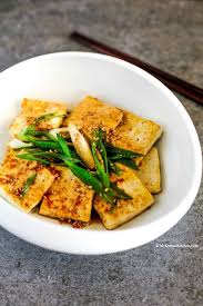 Pan Fried Tofu In Garlic Soy Sesame Sauce Recipe Korean Side Dishes Pan Fried Tofu Fried Tofu
