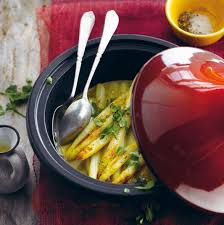 Le Creuset Tagine White Asparagus With Saffron