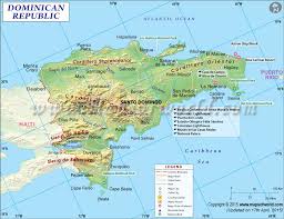The dominican republic is a country located on the island of hispaniola in the greater antilles archipelago of the caribbean region. Dominican Republic Map