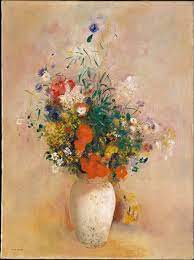 The flowers in a vase and a glass bowl with a carnation painting originally painted by pedro de camprobin can be yours today. Odilon Redon Vase Of Flowers Pink Background The Metropolitan Museum Of Art