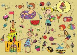 Resultado de imagen para dibujo de niños  el verano