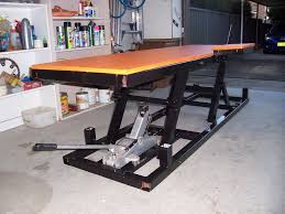 I was sure is a long posting about diy tables but i was unable to find it. Motorcycle Lift Bench Table Welding Table Woodworking Projects Diy Lift Table