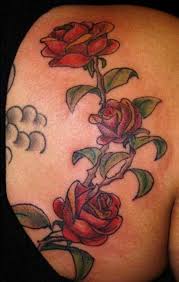 Download three red roses for tattoo (168680) today! Rose And Vines Tattoo Design Rose Tattoo Hd