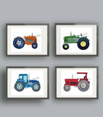 Tractor Wall Art Decor Original Watercolor Tractor Boy Etsy In 2021 Nursery Art Boy Nursery Art Prints Nursery Art