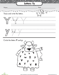 the letter y worksheet education com