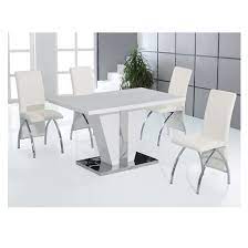 Dining table design dinning table dining set four seater dining table wooden street ideas para table settings honey interior. Costilla 4 Seater Dining Table Set In High Gloss White Sale