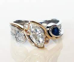 Inherited Wedding Ring Redesign Wedding Ring Redesign Sterling Silver Jewelry Handmade Emerald Engagement Ring