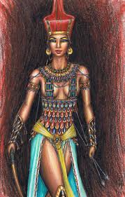 Amuletic weapons placed in the tomb to protect the deceased from evil spirits were consecrated to neith. The Goddess Neith By Myworld1 On Deviantart Goddess Art African American Art Egyptian Goddess