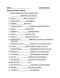 The preterite and imperfect tenses are often used together in the same sentence. Handout Contains 40 Fill In The Blanks For The Preterit Or The Imperfect The Handout Also Revie Im Not Perfect Free Kindergarten Worksheets Algebra Worksheets