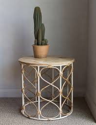 This Side Table Is Perfect For Tapping Into The Current Trend For Bamboo Interiors We Love How The Sim In 2020 Bamboo Coffee Table Retro Side Table Stylish Side Table