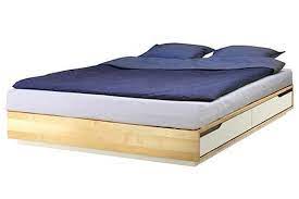 Haageep black queen bed frame metal no box spring needed 14 inch platform heavy duty beds frames with storage, bq. Mandal Bed Frame Ikea Platform Bed Ikea Mandal Bed Bed Frame With Drawers