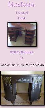 Unique Painted Furniture Annie Sloan Painted Desk Wisteria Etsy Painted Desk Vintage Desk Painted Furniture