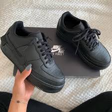 Black Nike Air Force Ones Womens Pinterest Jennifer Onomah Follow For More Nike Shoes Air Force Nike Air Force Black Black Nikes