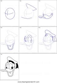 How To Draw Donald Duck Face From Mickey Mouse Clubhouse Printable Drawing Sheet By Draw Disney Drawing Tutorial Easy Disney Drawings Disney Character Drawings