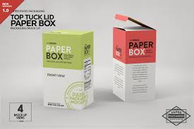 Download Paper Top Lid Tuck Box Packaging Mockup 647596 Branding Design Bundles In 2021 Packaging Mockup Paper Packaging Free Packaging Mockup