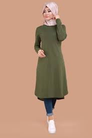 Haki Yesili Modaselvim Tesettur Tunik Modelleri Moda Tunik Moda Stilleri