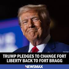 Former President Donald Trump has pledged to return Fort Liberty in North  Carolina to its previous name of Fort Bragg if he is reelected to the  presidency, according to a report. MORE: