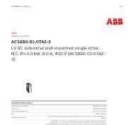ACS880-01-07A2-3 ABB VFD ACS8800107A23