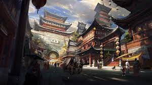 A collection of the top 47 ultra wide 4k wallpapers and backgrounds available for download for free. Wallpaper Temple Fantasy Art Street Cityscape Night China Road Fantasy City Evening Town Metropolis Travel Urban Area Ancient History Human Settlement 1920x1080 Chibi 215198 Hd Wallpapers Wallhere
