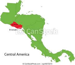 National imagery and mapping agency, series e753. El Salvador Map Location Of El Salvador On Central America Canstock