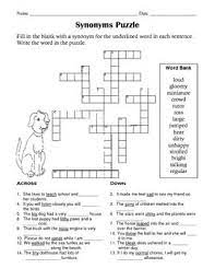 Students can hone their math word problem skills with these free printables, which include determining rate, time, and distance, as well as rounding. Synonyms Crossword Puzzle 3rd Grade 4th Grade Crossword Puzzle Crossword 3rd Grade Spelling Words