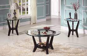 Accent your living room with a coffee, console, sofa or end table. Brown Cherry Coffee Table End Tables 3pc Set W Clear Glass Top